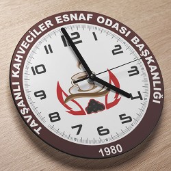 Promosyon Ahşap Duvar Saati 35 Cm Şeffaf Kutulu 