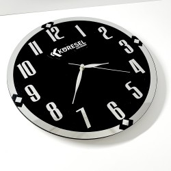 Pleksi Rakamlı Ahşap Duvar Saati 